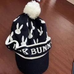 Jack Bunny!! レディース ゴルフ ニット帽 ポンポン付き