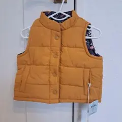 【新品未使用】リバーシブルダウンベスト　80cm