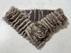 ハ*マ様 ファーマフラー　グレー