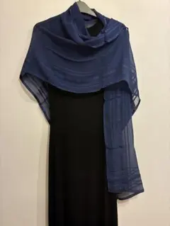 GUCCI シルクストール ネイビー シースルー