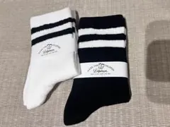 新品　キッズ靴下　クルー丈　ラインソックス15-20cm 2足