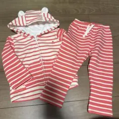 baby gap セットアップ　パーカー　レギンス　ボーダー　くま　フリース
