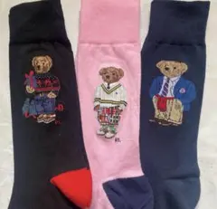 ポロ ラルフローレンのメンズソックス、3足セット25〜27cm、新品