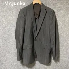 Mr.Junkoストライプ柄 テーラードジャケット グレー 1つボタンのサムネイル
