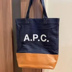 A.P.C. デニム×レザー トートバッグ 【大きめサイズ】のサムネイル