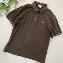 ラコステ　LACOSTE ブラウン　茶色　ポロシャツ サイズ4のサムネイル