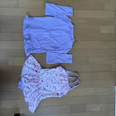 GLOBAL WORK キッズ ワンピース水着 ラッシュガードセット 140