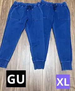 GU　デニムスウェットイージーパンツ　XLサイズ