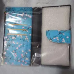 RedMagic 10air 青色花柄 手帳型スマートフォンケース