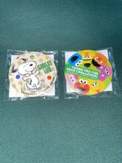 スヌーピー＆セサミストリート バッジセット