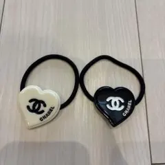 CHANEL ハート型ヘアゴム 2個セット