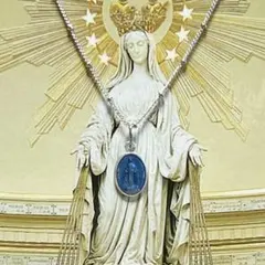 【正規品】フランス・パリ　奇跡のメダイユ　フランスブルー　シルバー　S