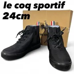 le coq レインスニーカー ハイカット サイドジップ ブラック 24cmのサムネイル