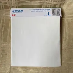 ユニクロ　エアリズム　AIRism UVカットUネックT（八分袖）L ホワイト