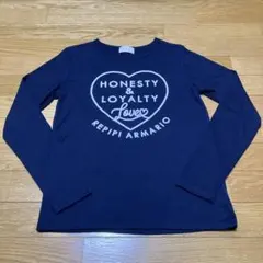 repipi armario レピピ　長袖カットソー　ロングTシャツ ネイビーM