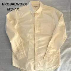 【新品未使用】GROBALWORK イエローストライプシャツMのサムネイル