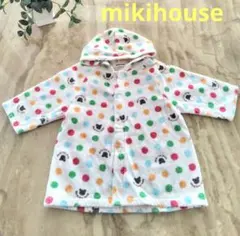 ミキハウス♪タオルパーカー/バスローブ70cm〜100cm位♪３歳位迄のキッズに