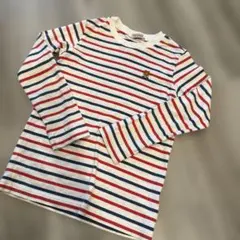 ミキハウス　ストライプ 長袖カットソー 120