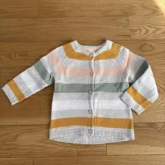 H&M カーディガン 9-12M ストライプ