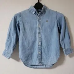 Ralph Lauren デニムブルー ボタンダウンシャツ 110