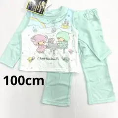 新品61367 キキララ110cm蓄光長袖パジャマ光るパジャマ ダンボールニット