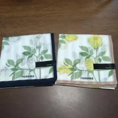激安‼️早い者勝ち‼️renoma☆レノマ☆ハンカチ☆日本製☆２枚セット☆