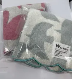 【新品未使用】 Wpc. 鳥柄タオルハンカチ 2枚セット