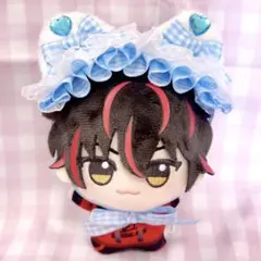 じーっとマスコット ちびぬい ぬい服 ヘッドドレス 猫耳 ピンク にじ