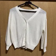 【2001円引き‼︎ 新品未使用】ミッシュマッシュ　透かし編みカーディガン♡のサムネイル