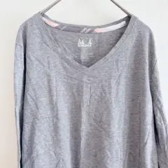 希少✨ SONOMA 【M】 グレー Vネック 長袖Tシャツ シンプル