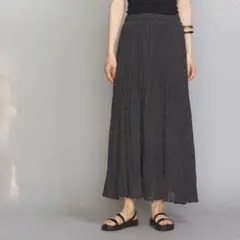 BEAUTY&YOUTH ミニドットプリーツマキシスカートビューティアンドユース