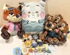 ズートピア ぬいぐるみ マスコット フェイスマスコット フィギュア☆22点セット