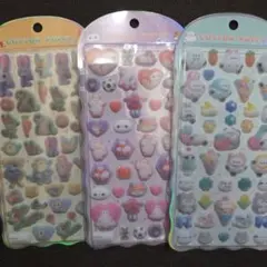 新品★コットンパフィーシール★シマエナガ、ズートピア、ベイマックス、★シール