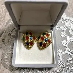 【年末のみ値下げ】ヴィンテージ　スクエア　イヤリング　金メッキ