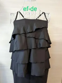 【美品】エフデ/フリル　キャミソール　ビスチェ　ブラックのサムネイル