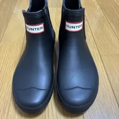 HUNTER レインブーツ ショート サイドゴア ブラック UK5 24cm - メルカリ