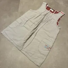 Combi mini ワンピース　チェック　女の子　100センチ　グレー
