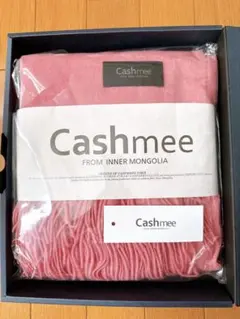 Cashmee カシミヤ100％　ストール　マフラー　コーラルピンク
