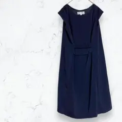1931♡ロペピクニック♡半袖ワンピース 紺 36 ウエストマーク ウエストゴム