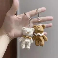 くまのあみぐるみキーホルダー2個セット