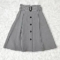 アルシーヴ　未使用タグ付　ギンガムチェックフレアスカート　ベルト付　ウエストゴム