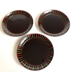 【美品】漆器　木製　漆塗り　溜め て塗り　蒔絵　 プレート　皿　　銘々皿　菓子皿