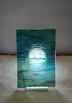 O25 板ガラス　ステンドグラス用　青系