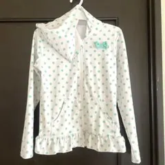 水玉模様 フード付きラッシュガード 140