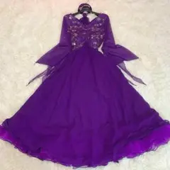 美品 prima boutique 社交ダンス ドレス ラベンダー 伸縮性有 - メルカリ