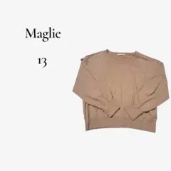 【Maglie】13 大きいサイズ 長袖ニット ベージュ ゆったり