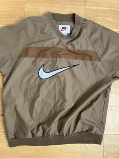 【90s希少品】NIKE ナイロンプルオーバー ベージュ XL