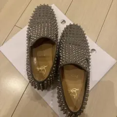 Christian Louboutin スタッズスリッポン グレーのサムネイル