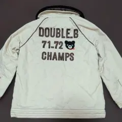 110★ミキハウスダブルB★ロゴ＆くろくま刺繍！中綿入りコート★