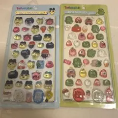 たまごっち 3Dステッカー 2シートセット　まめっち　くちぱっち